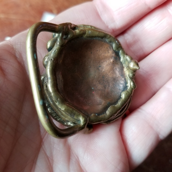 Relisted -Vintage Brutalist belt buckle gold copper tone - Picture 6 of 12